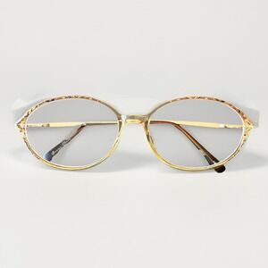 Gloria Vanderbilt 750 Eyeglasses Oval 140 Zyloware Women Gold Geometric